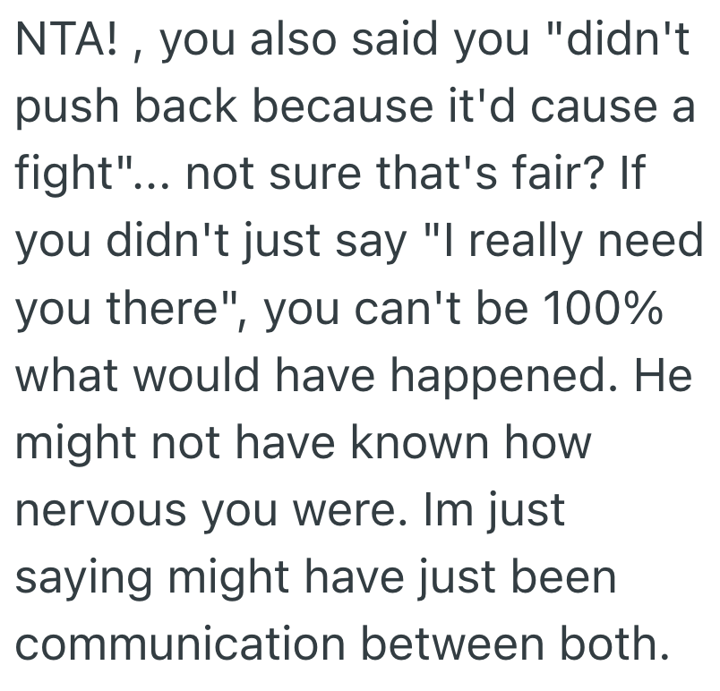 Screenshot 2025 07 14 at 1.09.29 PM Wife Had A Medical Scare And Needs Her Husbands Support, But He Bails And She Doesnt Know If She Should Express Her Disappointment